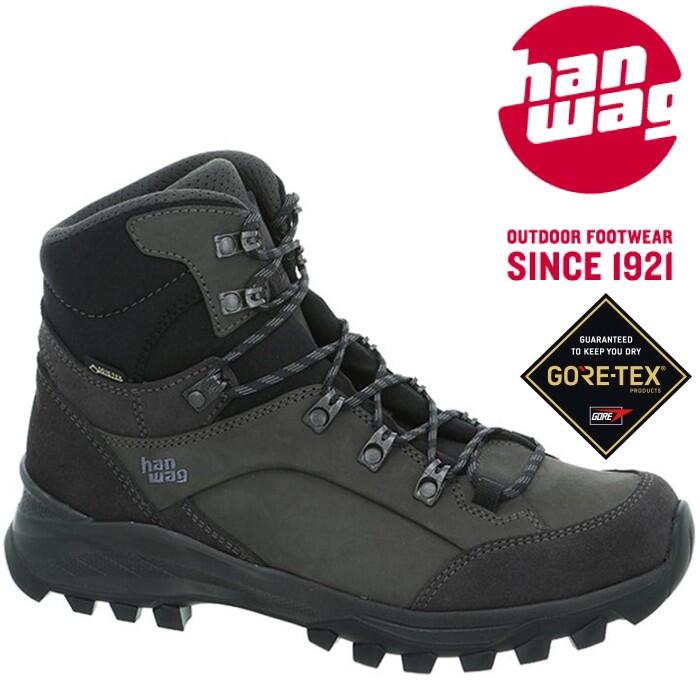 Hanwag 登山鞋/皮靴/高筒健行鞋/黃金大底 Banks GTX 男款 203000 瀝青灰/瀝青灰