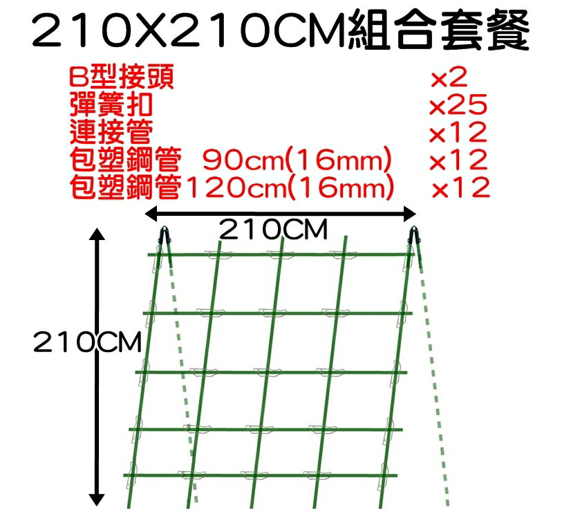 【珍愛頌】N454 套裝 A型單面 爬藤支架 爬藤網架 藤蔓支架 陽台棚架 爬藤架 花架 園藝支架 絲瓜爬藤架 包塑鋼管 8