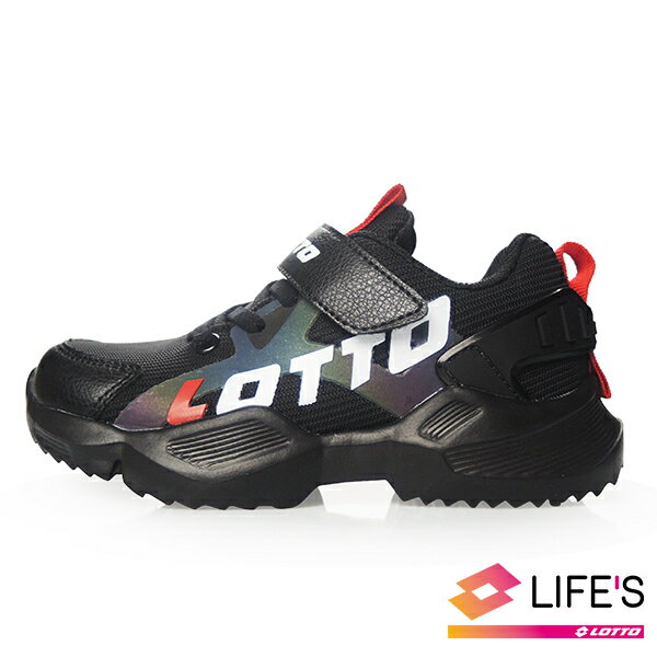 *LOTTO樂得-義大利第一品牌 童款EASY RIDE 輕量跑鞋 [LT0AKR1790] 黑【巷子屋】