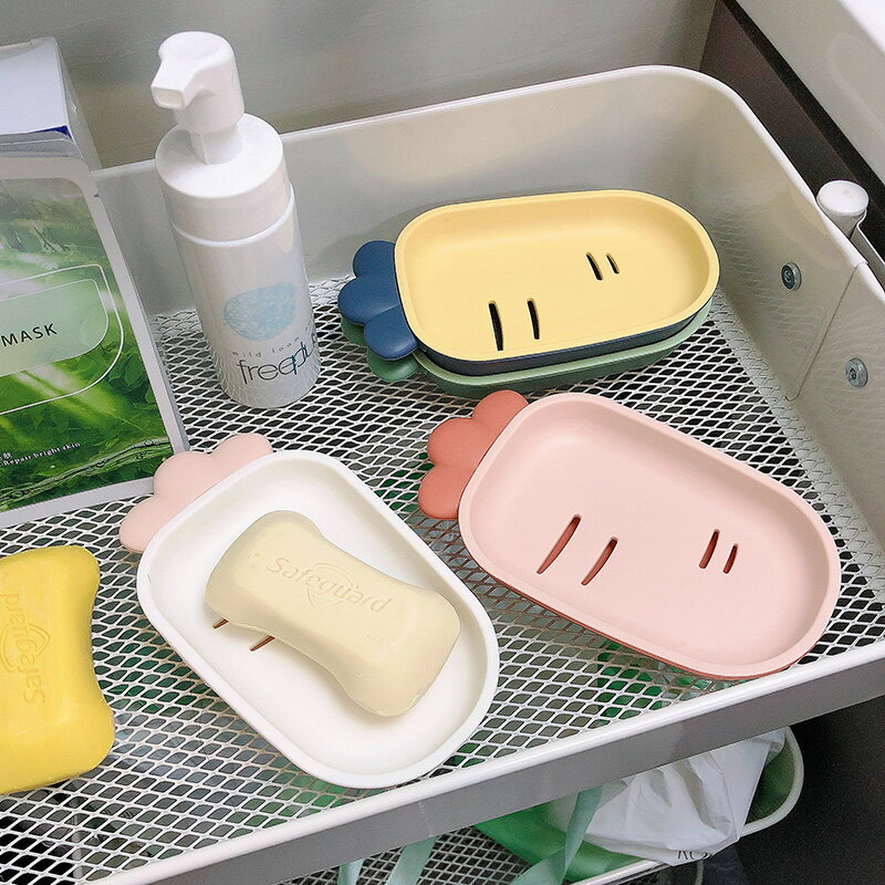 北歐ins雙層肥皂盒瀝水浴室衛生間家用免打孔創意個性可愛香皂盒