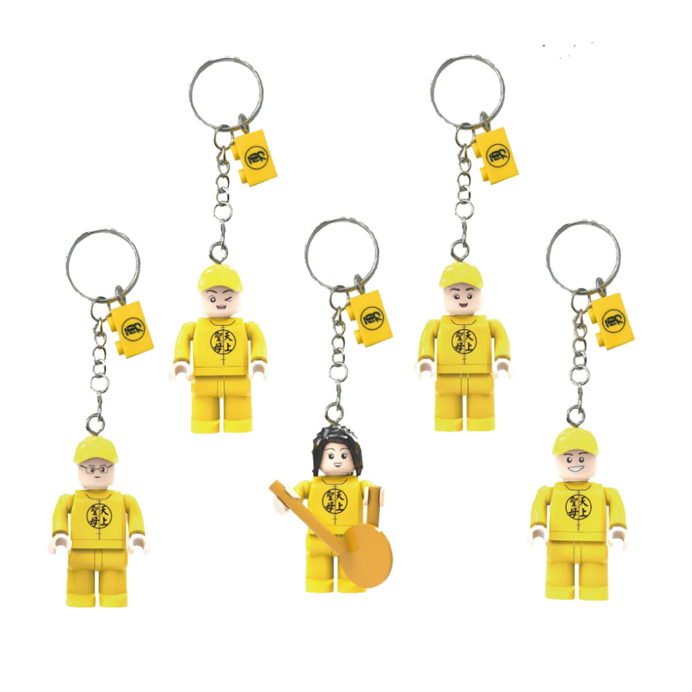 【TRUE WAY TOY】EW-5205  白沙屯媽祖-抬轎人鑰匙圈五入組/ 鑰匙圈 公仔 抬轎人  白沙屯媽祖 1