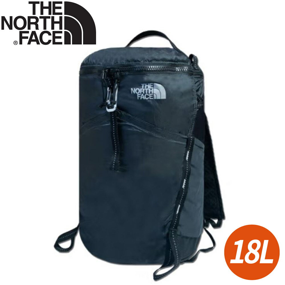 【The North Face 18L可收納雙肩包《黑》】52TK/休閒揹包/後揹包