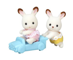 【Fun心玩】EP14197 麗嬰 日本 EPOCH 森林家族 可可兔雙胞胎 扮家家酒 人偶 兒童 益智 玩具