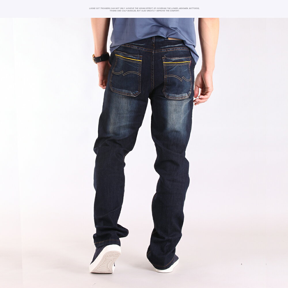 CS衣舖 寬鬆個性中直筒 牛仔長褲 7