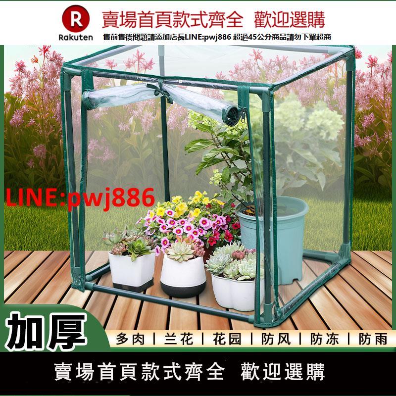 【臺灣公司 優質服務】花棚暖房家用綠植物花卉多肉防雨冬季陽臺室外小型保溫棚支架護罩