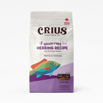 【CRIUS 克瑞斯】無榖白鮭魚 全齡貓 貓飼料 營養顆粒+風乾肉塊貓飼料 光澤毛質 維持活力 均衡營養_4LB