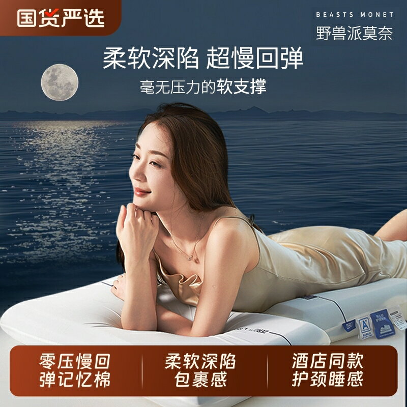 【臺灣公司 可開發票】記憶枕酒店枕頭枕芯深睡眠PRO護頸椎枕記憶棉零壓雙芯太空慢回彈