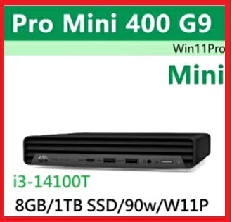 【2025 14代 】HP Pro Mini 400G9 B5SN6PT Desktop PC商用電腦 Pro Mini 400G9/i3-14100T/8GB/1TB SSD/90w /W11P/333