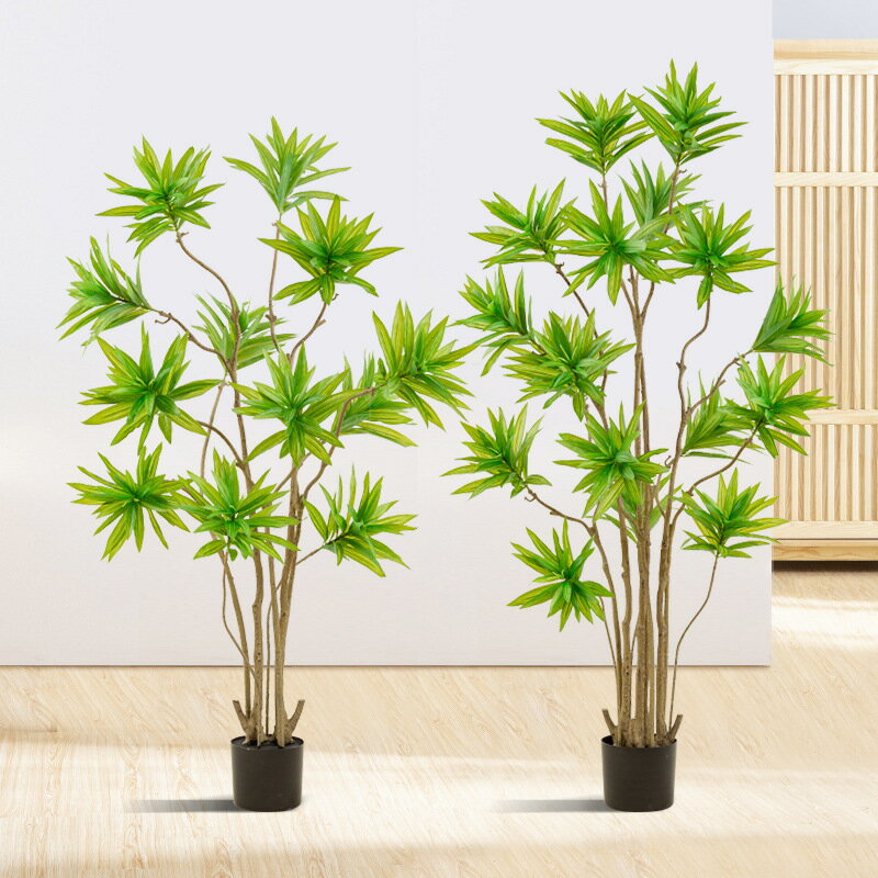 快速出貨 公司貨 熱銷款北歐風模擬綠植百合竹盆栽家居室內裝飾擺件假植物盆景