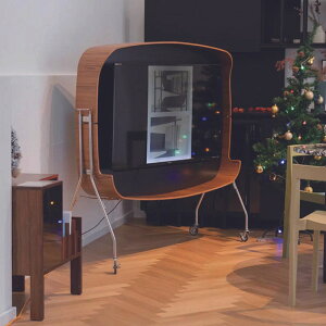 北歐中古電視機支架可移動實木小戶型臥室電視柜簡約客廳顯示架