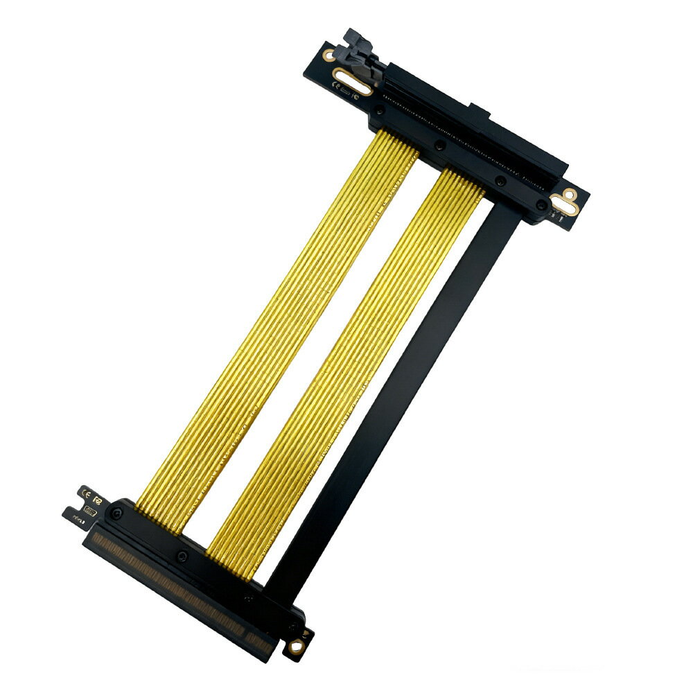 PCI-E16X顯卡延長線PCIE5.0豎裝轉向主機DIY裝機顯卡轉接線50顯示卡【宜家良品百貨】