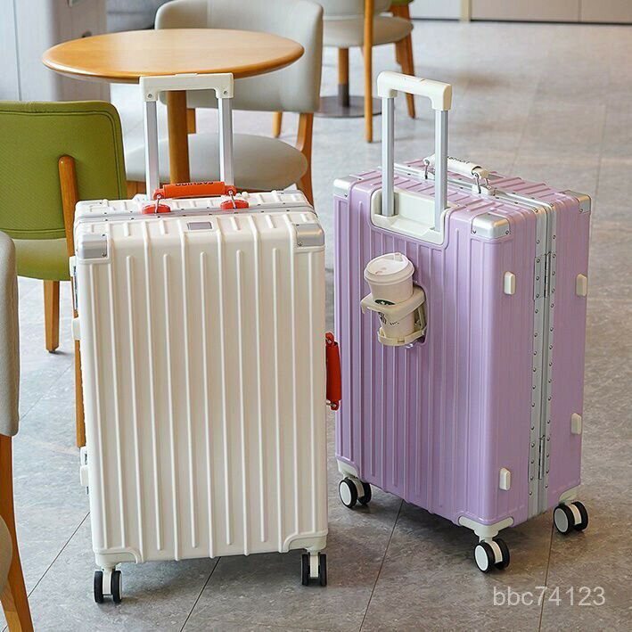 日本進口鋁框行李箱 前開行李箱 杯架 登機箱 出差商務行李箱 登機密碼箱 拉桿箱 20吋24吋26吋旅行箱