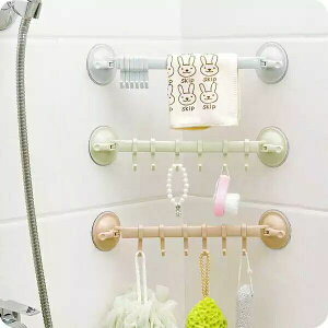 【滿388出貨】浴室收納免打孔置物架廚房浴室吸盤毛巾架衛生間壁掛收納架
