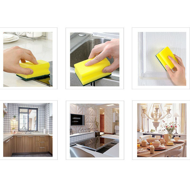 菜瓜布【C002】台灣出貨 居家  廚房百潔布 海綿擦 刷碗布 洗碗 洗鍋 雙面魔力擦 洗碗刷 兩用刷 清潔 6
