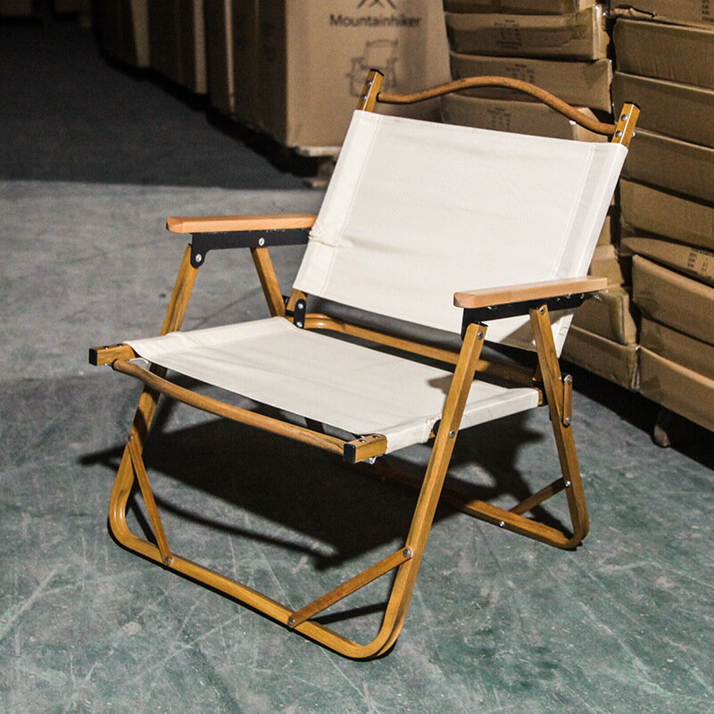 戶外鋁合金木紋克米特椅子戶外折疊椅露營便攜折疊椅代發桌椅