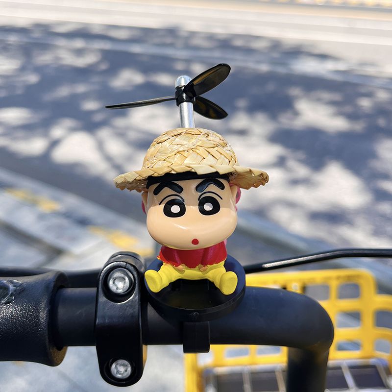 可愛風車蠟筆小新車載擺件頭盔自行裝飾品機車電動車小風車裝飾品284LPS 快速寄出