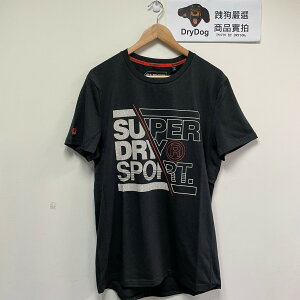 跩狗嚴選 極度乾燥 Superdry 運動系列 排溼透氣 炭黑色 上衣 短袖 T恤 UA T-shirt T3