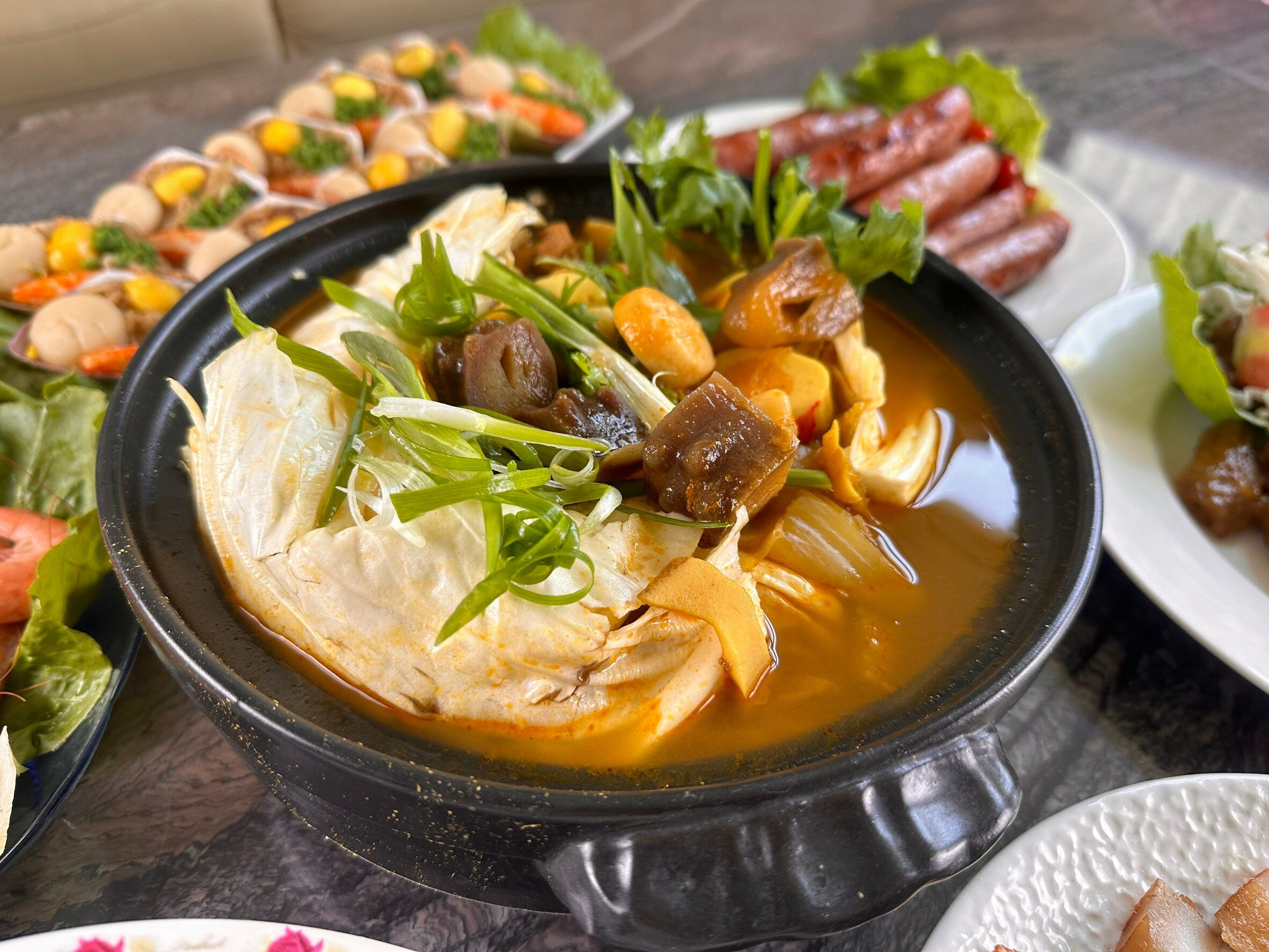 【陸霸王】干貝叻沙海鮮鍋1000g #南洋風味# 火鍋 #湯底 #加熱即食