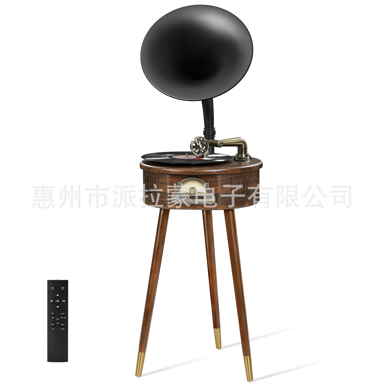 【工業設計】簡約落地留聲機 高音質音樂播放 舊式裝飾 升級版限量熱賣 家居裝飾USIC播放器