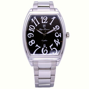 Olym Pianus 奧柏表 酒桶工藝超現代優質腕錶-33mm-銀黑-2228S