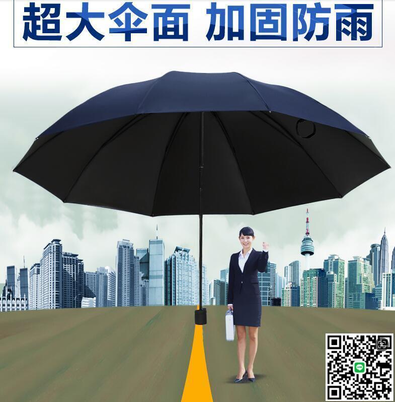 【千羽家居】【限時下殺】大號超大雨傘男女三人晴雨兩用折疊學生雙人黑膠防曬遮陽傘 全鋼10骨加大加固 雙人三人可用 黑膠