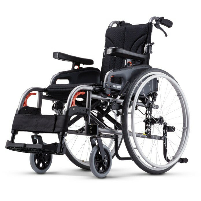 KARMA康揚鋁合金手動輪椅(可代辦長照補助款申請)變形金鋼KM-8522(量身訂製款)(後輪可快拆)KM8522