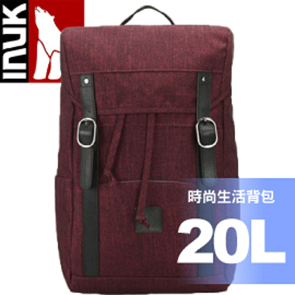 【INUK 加拿大 20L時尚生活背包《絳紅》】IKB50416100044/後背包/背包/
