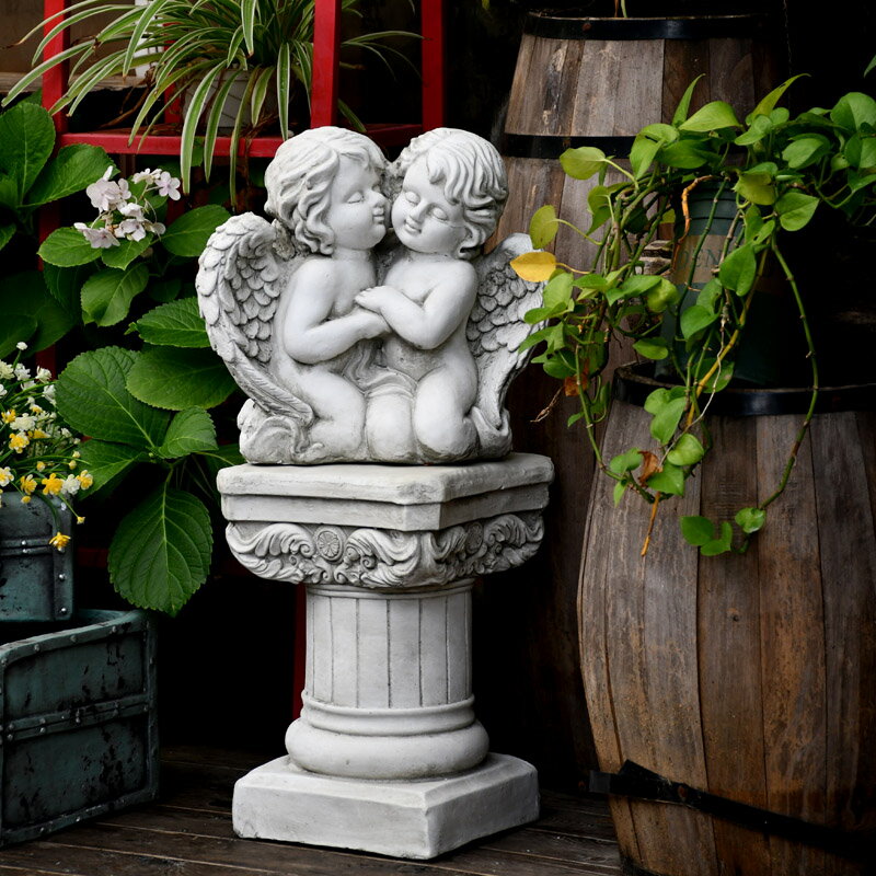 花園裝飾庭院天使羅馬柱擺件戶外農家樂別墅設計創意陽臺歐式七夕