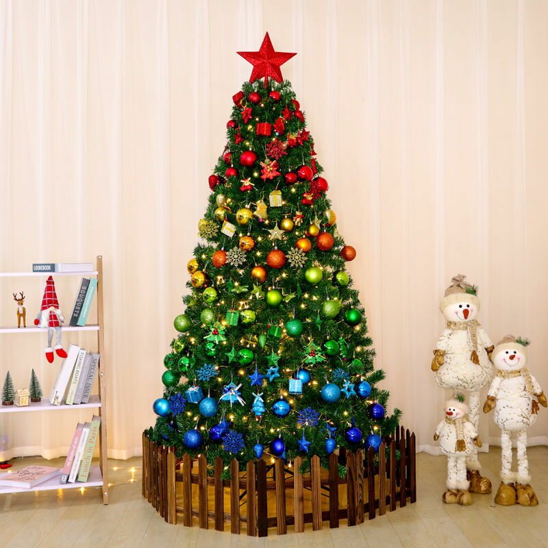 聖誕樹 圣誕樹家用2.1/1.5/1.8米豪華diy圣誕樹仿真綠色DIY圣誕節裝飾品