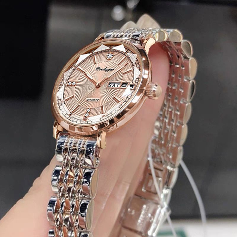機械錶 手錶 全自動新款瑞士品牌新款防水夜光女士手錶 雙日歷時尚女士手錶