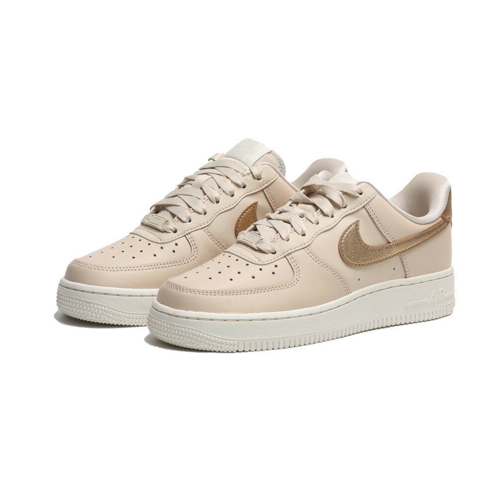 滿額最高折300】NIKE 休閒鞋AIR FORCE 1 07 ESS TRND 卡其金勾皮革女