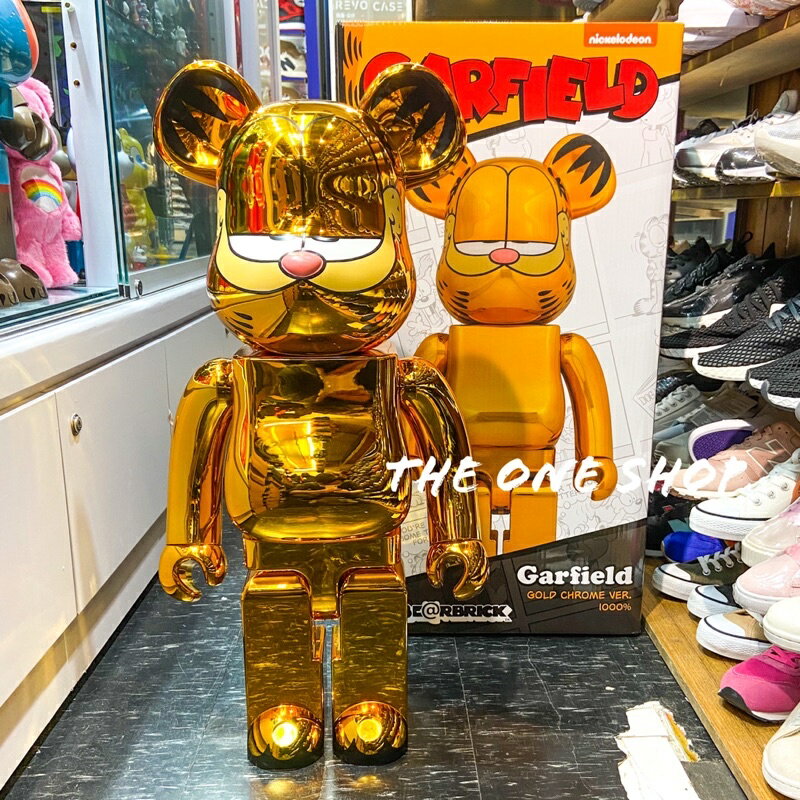 TheOneShop BE@RBRICK Garfield Gold Chrome 金色電鍍加菲貓1000