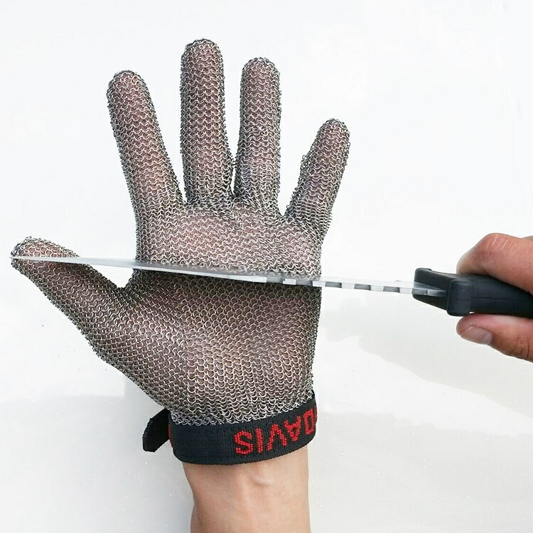 法國304鋼環焊接防割手套鋼絲防切割刀割金屬不銹鋼鎖子甲鐵手套 雙十一購物節