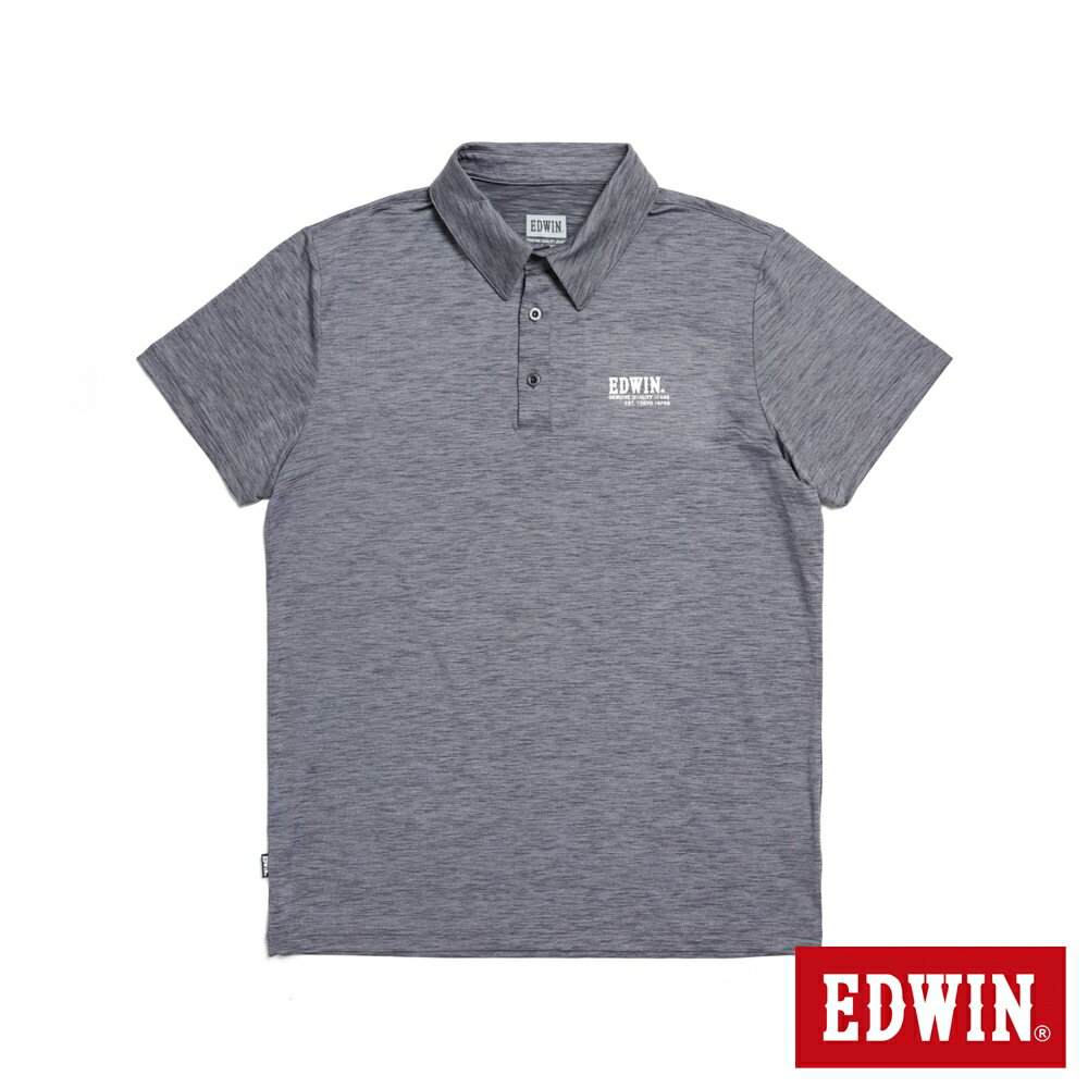 EDWIN 涼感系列 短袖POLO衫-男款 暗灰色