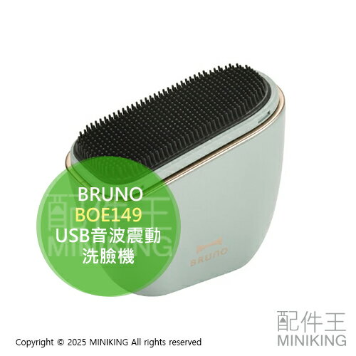 日本代購 BRUNO BOE149 音波震動 洗臉機 洗臉刷 毛孔清潔 去角質 防水 USB充電 附充電座 收納袋