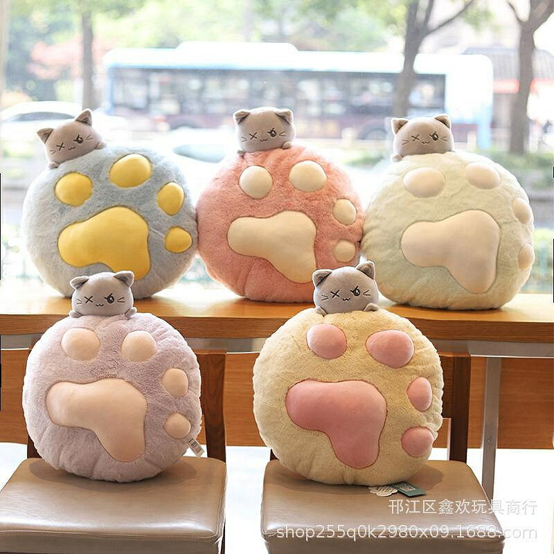 貓咪玩偶可愛生日禮物貓爪毛絨玩具床上睡覺抱枕柔軟小公仔送女生 玩偶/生日/情人/聖誕禮物/毛絨娃娃/抱枕娃娃