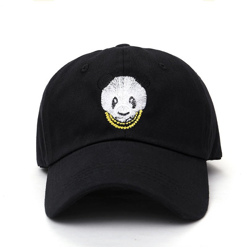 FIND 韓國品牌棒球帽 男女情侶 熊貓刺繡 時尚街頭潮流 帽子 太陽帽 鴨舌帽 棒球帽