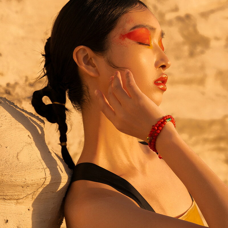 【巴黎精品】現貨+預購 南紅手鍊玉石毛衣鏈女手珠平安擋煞防小人轉運淨化招財開運-6mm蜜蠟翡翠a1ha54