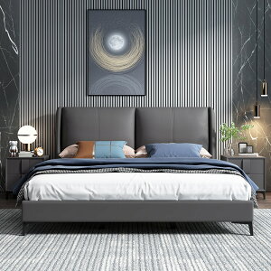 楓林宜居 意式輕奢科技布軟床1.5米1.8米布床雙人床現代臥室家具小戶型婚床