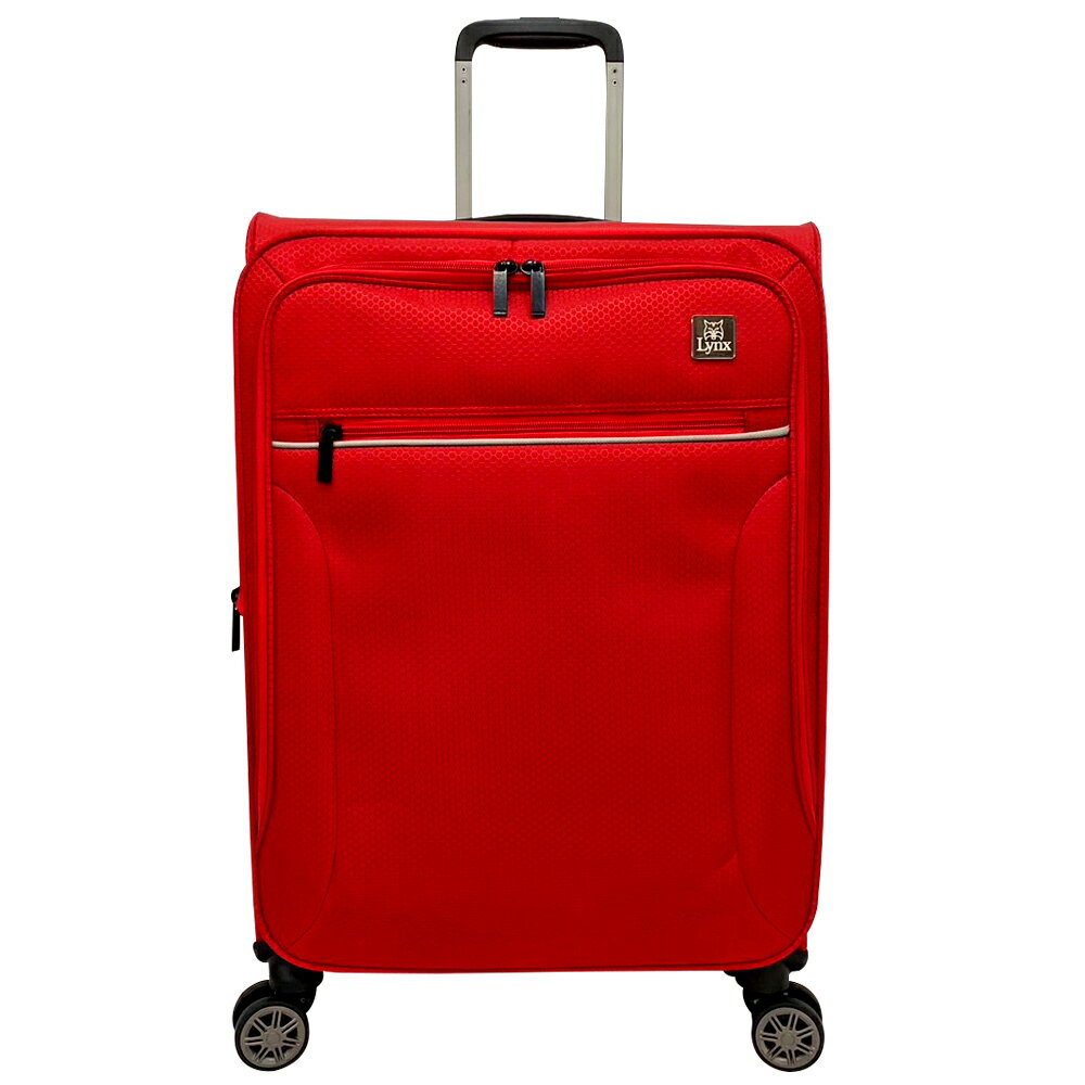 【Lynx 美國山貓】24吋超輕量商務布箱   飲料給力扣環、TSA海關鎖、鋁合金拉桿、耐摔耐壓、加大15% 0