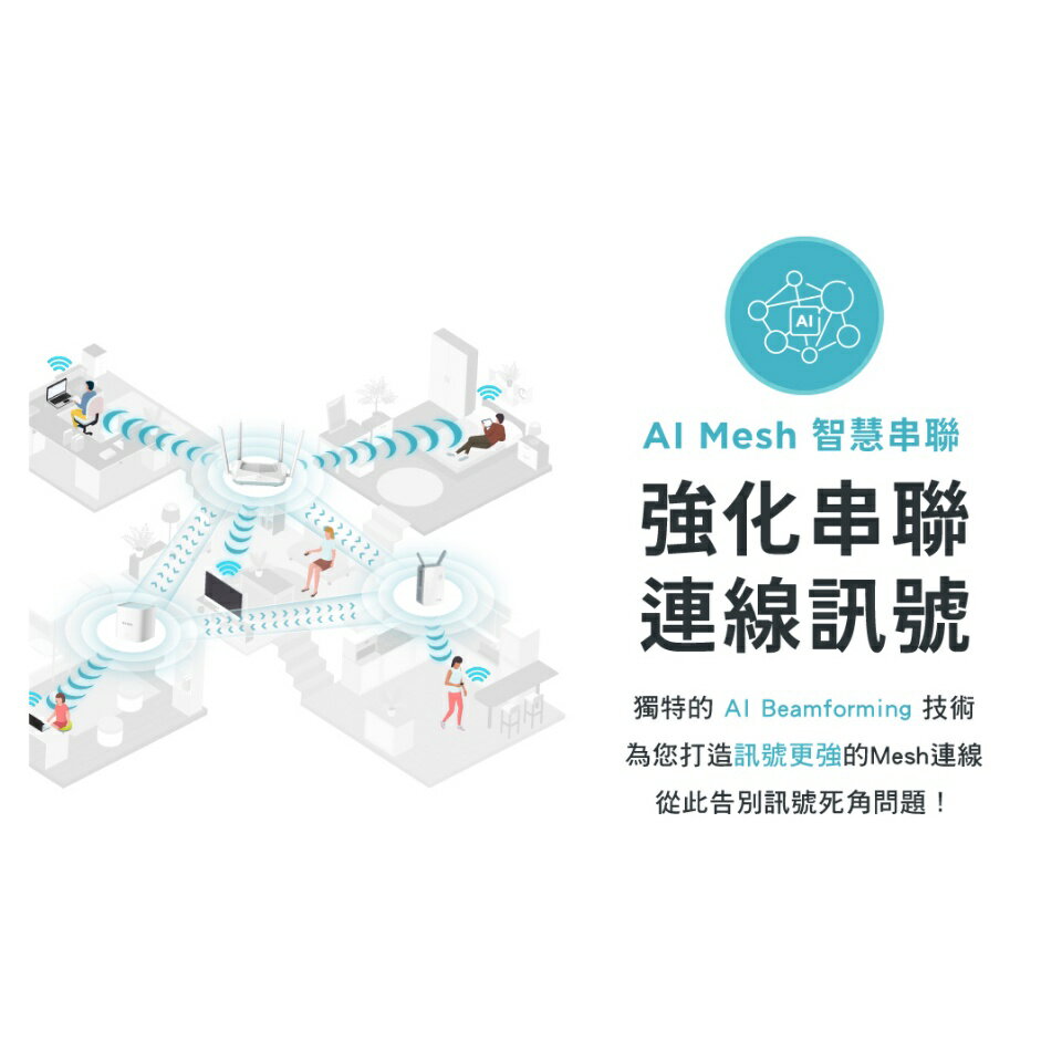 D-Link 友訊 M15 AX1500 Wi-Fi 6雙頻無線路由器 1入 2入 3入組 AI Mesh 5