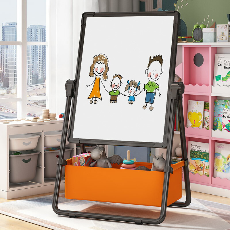 兒童家用磁性畫板支架式黑板送寶寶寫字涂鴉白板可擦雙面無塵桌板