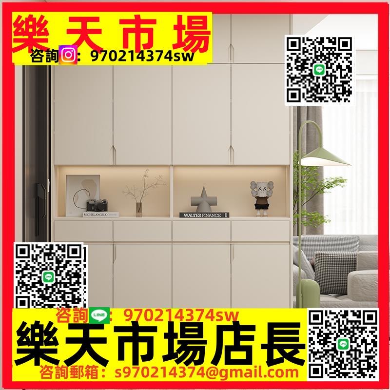 實木入戶玄關櫃屏風隔斷置物架儲物櫃子家用客廳靠墻一體鞋櫃定製