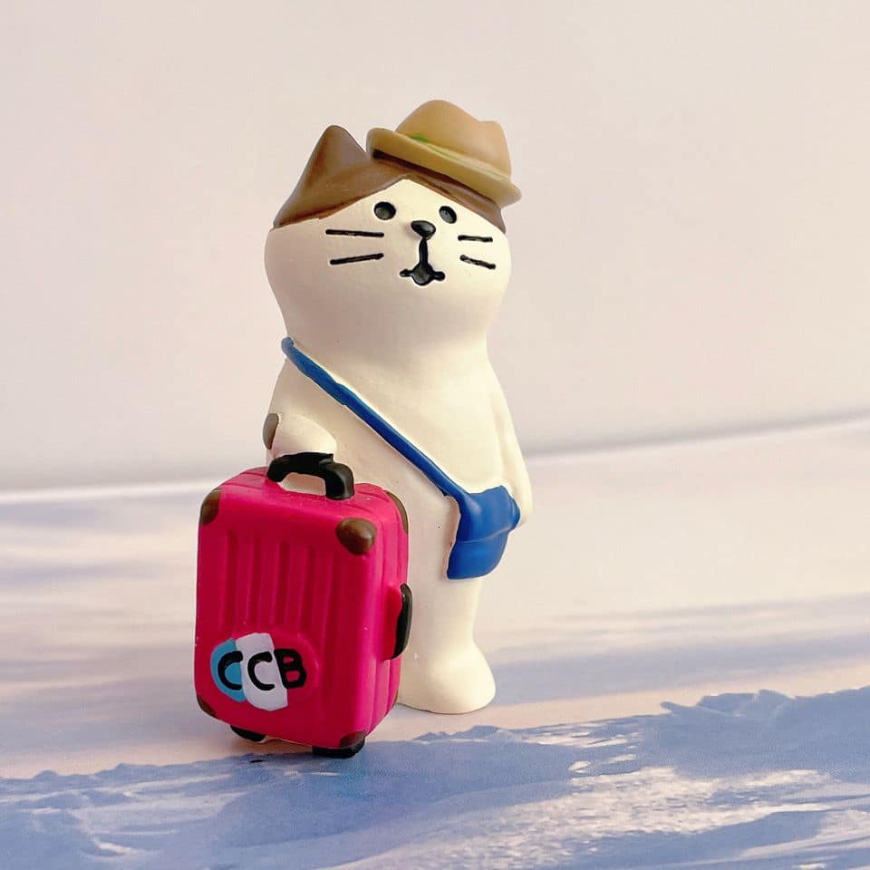 心願是成為旅行家 治癒系可愛日式貓咪畫家小擺件桌面面裝飾品 3