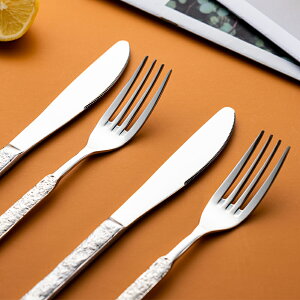 家用304不銹鋼刀叉勺三件套西餐餐具食品級刀叉套裝勺子