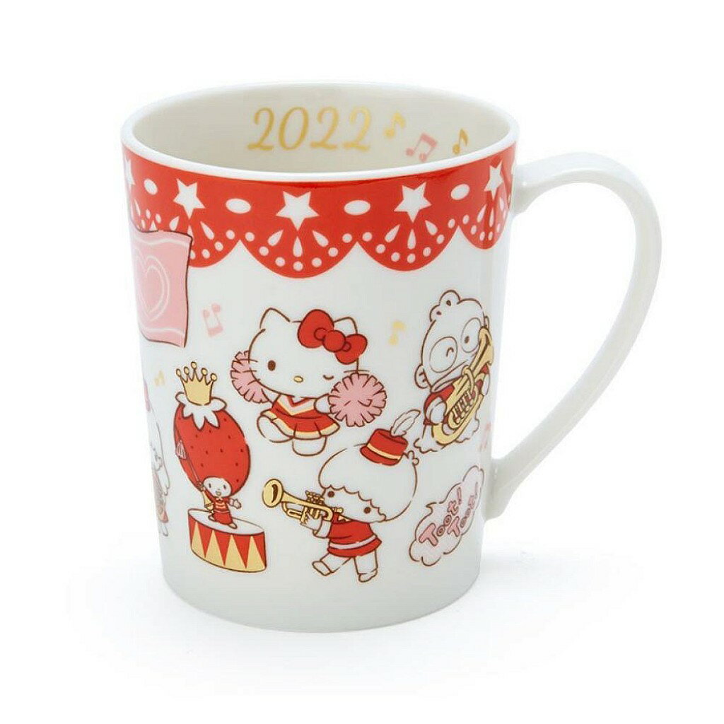 【震撼精品百貨】凱蒂貓_Hello Kitty~日本SANRIO三麗鷗 2022紀念陶瓷馬克杯(350ML)*10540