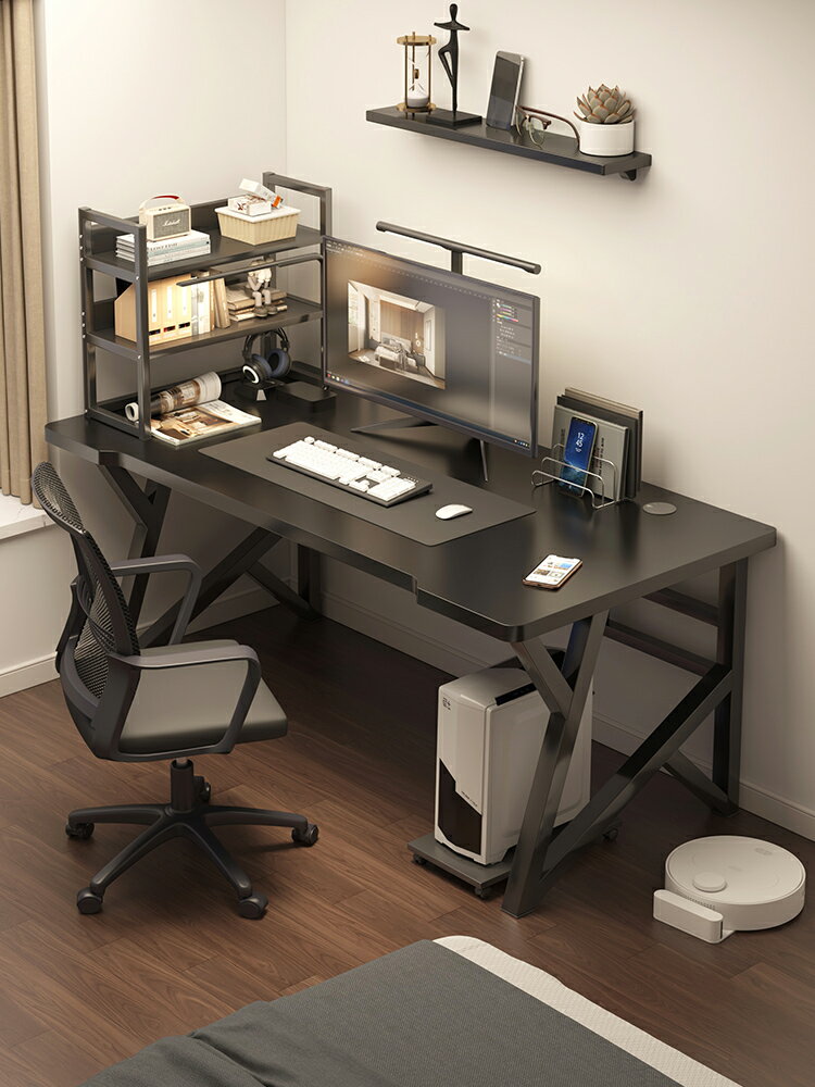電腦桌 電腦桌臺式家用辦公桌簡約現代臥室書桌工作臺學生學習桌寫字桌子-快速出貨