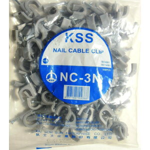 凱士士 KSS NC-3N 線固定夾 插釘式固定夾 固定夾 纜線釘 固定釘 100入