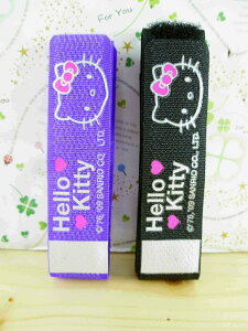 【震撼精品百貨】Hello Kitty 凱蒂貓 2入黏束帶-黑紫 震撼日式精品百貨