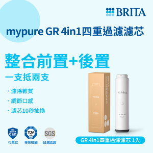 德國BRITA mypure GR 4in1四重過濾濾心 適用GR600 GR1000第一道 大大淨水